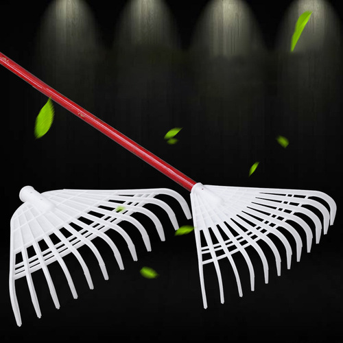 Wholesale plastic rake, thickened grass rake, agricultural rubber rake, dead leaf rake, lawn rake, fallen leaf rake, leaf iron rake, garden rake
