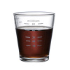 Coffee glossy small measuring cup scaled