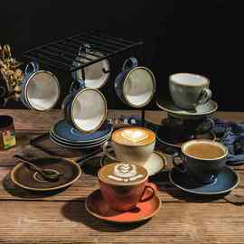 批发咖啡杯套装拉花拿铁陶瓷意式复古杯碟杯子家用下午茶