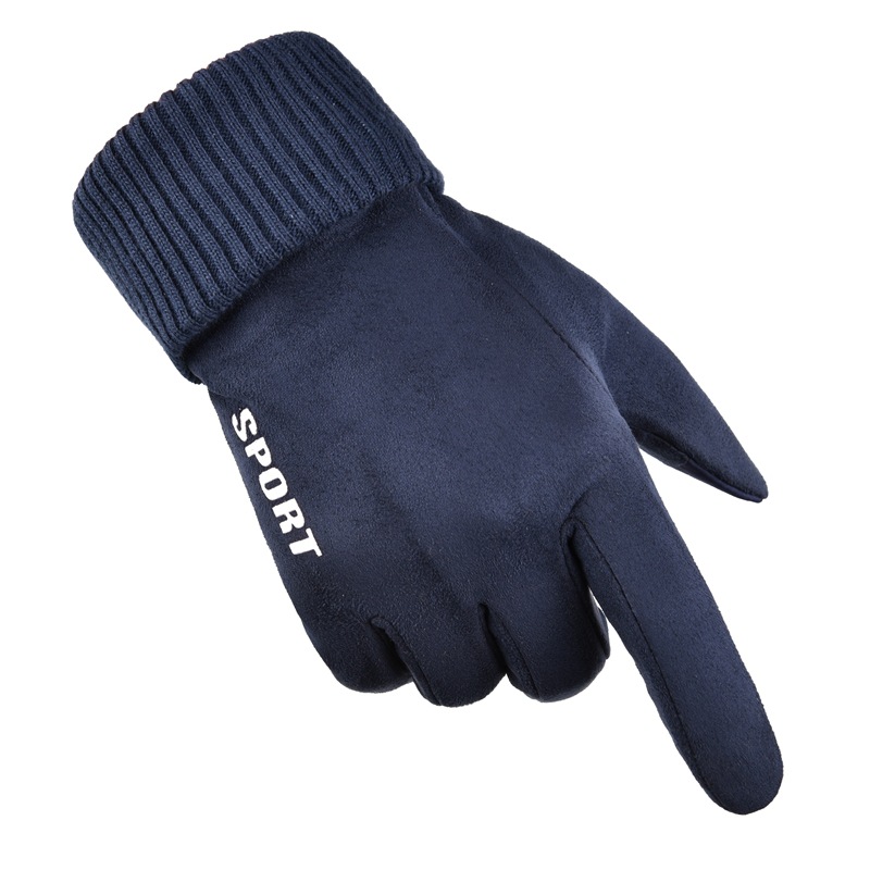 Guantes térmicos de invierno para hombres y mujeres, resistentes al viento, con pantalla táctil y forro de seda