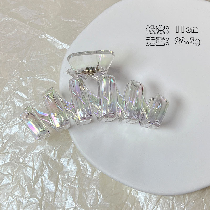 Colorido transparente humano pescado pinza de pelo grande Super Hada mariposa horquilla hembra espalda cuchara updo tiburón pelo clip accesorios para el cabello al por mayor