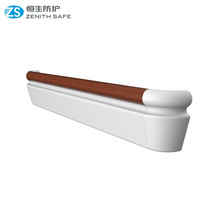 医院病房走廊木纹防撞扶手养老院楼道140靠墙拉手PVC铝合金拉杆厂