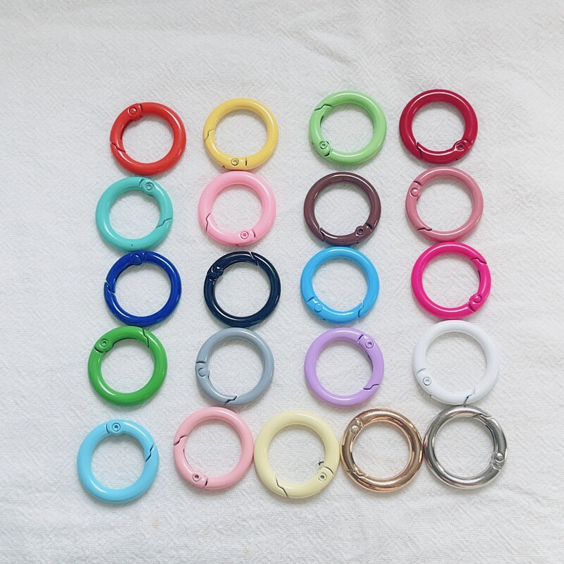 Factory direct zinc alloy spring ring handbag bag clothing ring hanging buckle small jewelry round hanging ring