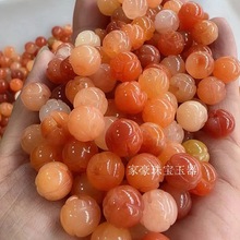 10mm莲花黄龙玉 散珠金丝玉莲花手链手串项链配饰 莲花配件