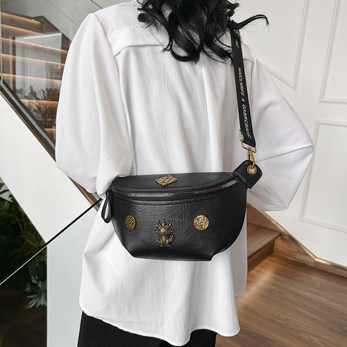 Fashion Retro Small Waist Bag 2024 Spring New Trendy Simple Crossbody Bag Casual Versatile Quality Top Bag
