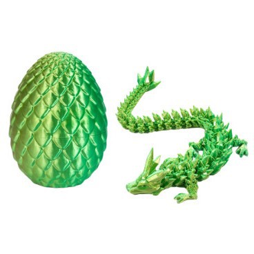 [Fabricante de suministro] 3D impresa nocturna cristal dragón chino dragón huevo de dragón junta completa móvil nocturna juguete ornamental