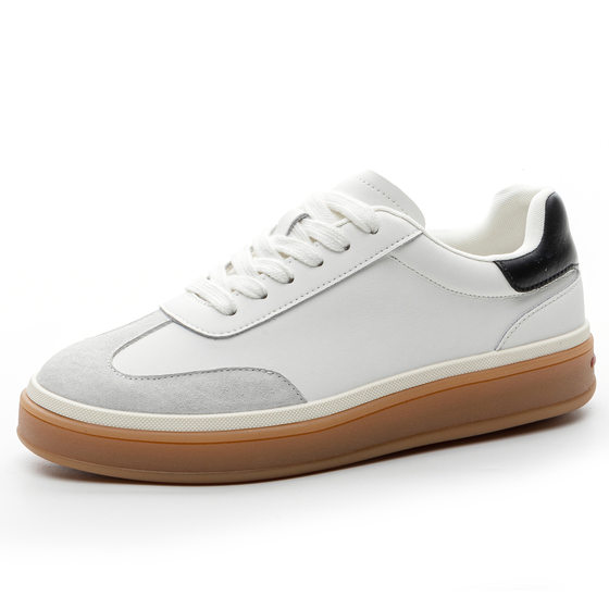 Pure Lvyan 2025 Spring New Fashion Genuine Leather College Style Training Shoes Women's Super Soft Casual Sports Running Shoes Flat