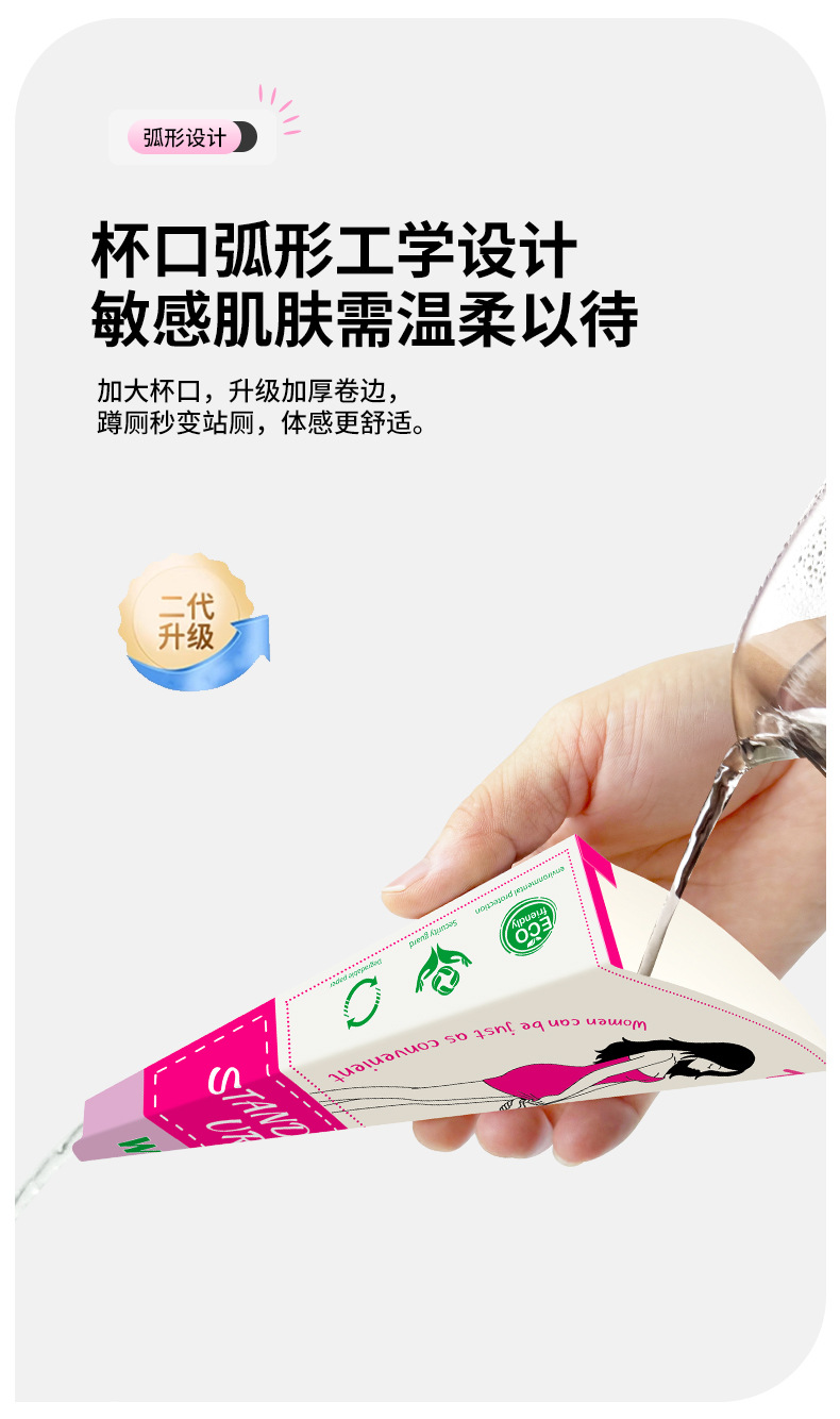 Women's standing urinal car urine artifact women's car supplies emergency toilet urine bag disposable paper