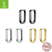 银姿韵小爆款简约法式耳扣耳饰 电镀极简风925纯银耳环批发BSE478