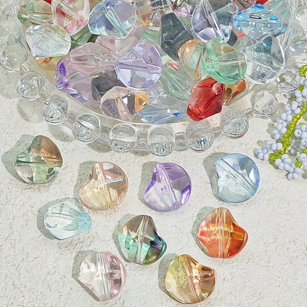 Glass Asymmetrical Moonstone Beads Loose Bead Accessories Niche DIY Handmade Bracelet Bracelet Necklace Material Jewelry