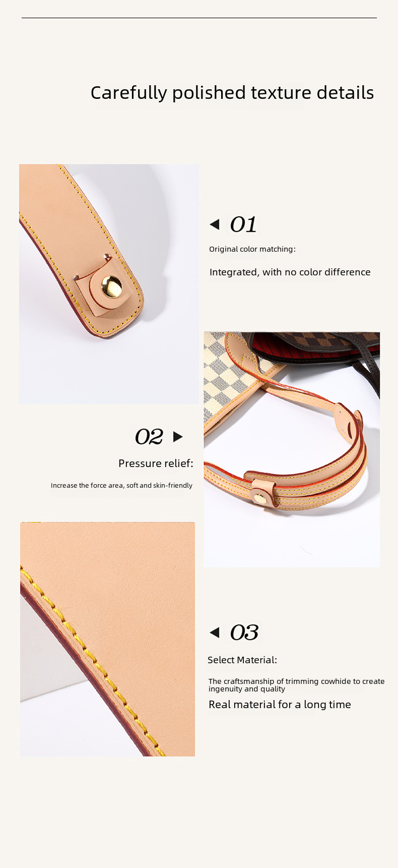 Artisan Fang Adaptation Coco Pool Bag Wide Shoulder Strap Accessories Tote Bag Decompression Shoulder Pad Modification coac Bag with h Replacement