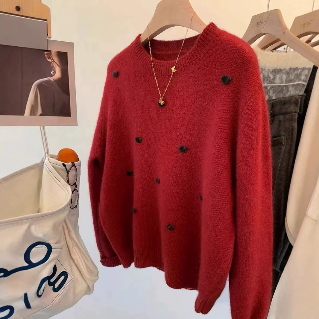 Трансграничный свитер женский утолщенный осенью и зимой мягкий клейкий ленивый стиль