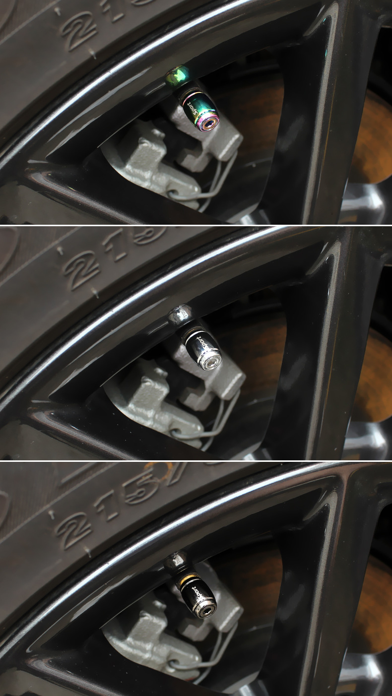 2022 new car valve core cap universal anti-theft tire anti-deflation decoration modified car valve cap