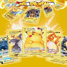 55张英文版神奇宝贝金卡Mega超进化GX Tag Team闪卡Vmax宝可梦卡