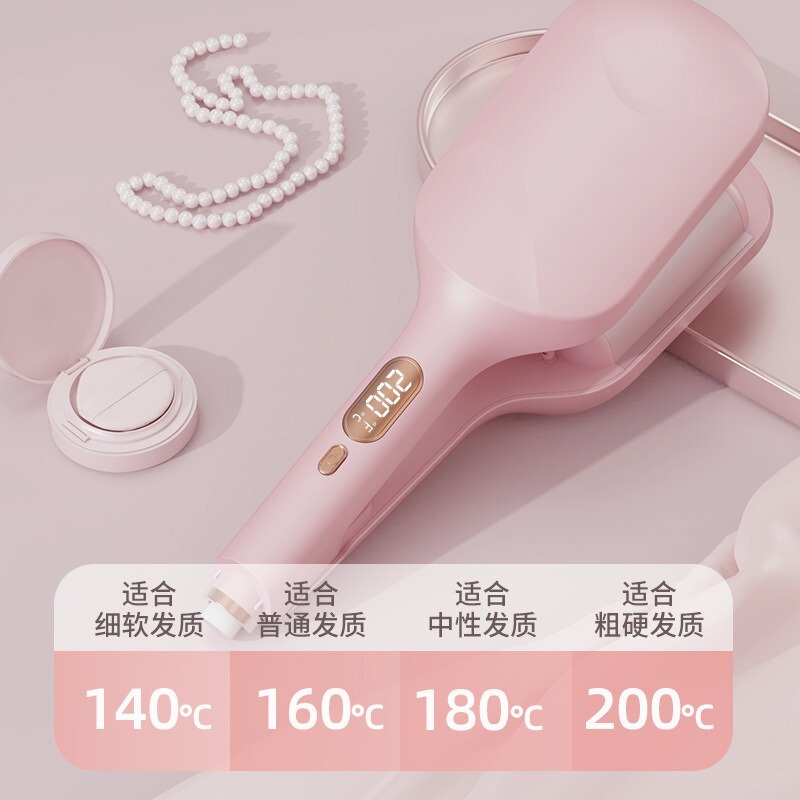 国境を越えた新製品 40MM ラージエッグロールスティック ディープUヘアカーラー マイナスイオンヘアカーラー LCDヘアカーリングスティック スプリントヘアカーリング|undefined