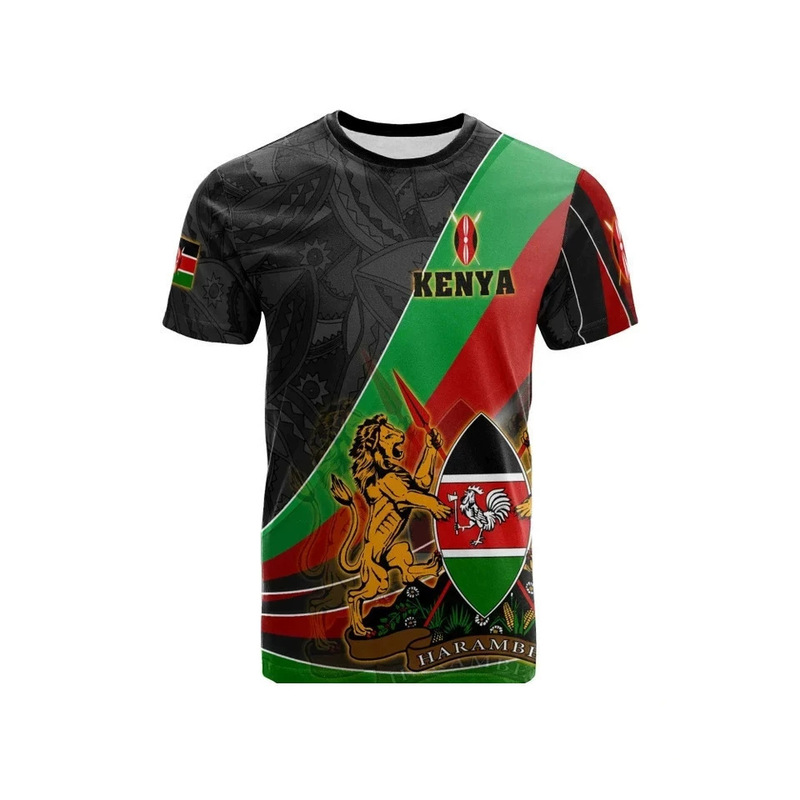 2026 cross-border hot-selling Kenyan men's flag shirt, Kenyan men's t-shirt jersey, African sports short sleeve 2026 cross-border hot-selling Kenyan men's flag shirt, Kenyan men's t-shirt jersey, African sports short sleeve
