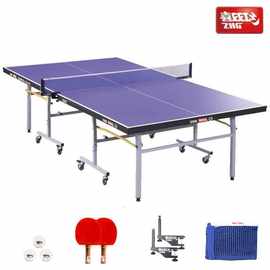 红双喜T2023新款专业移动轮子折叠乒乓球桌标准比赛乒乓球台球桌