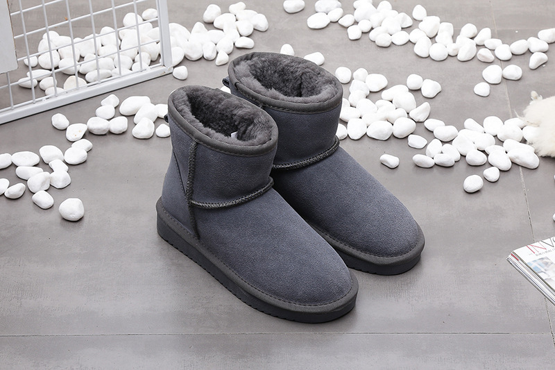 Women's short boots Flat cotton boots with lint all go with student cotton shoes_voghion.com