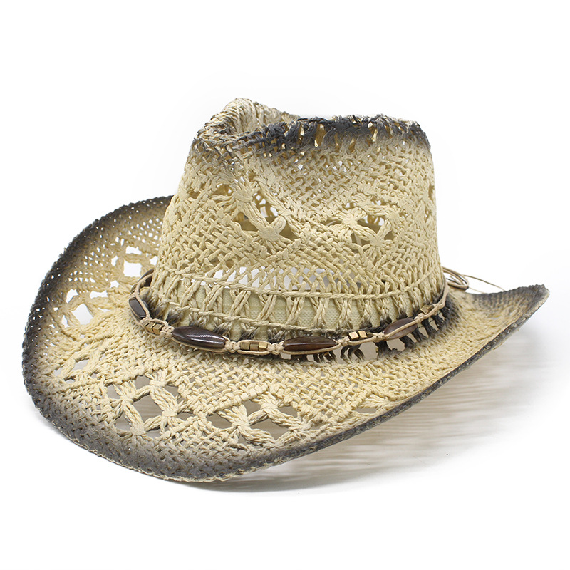 Vintage Sun Hat New Style Travel Sunshade Casual Versatile Beach Spring Summer Foreign Trade Retro Denim Straw Hat For Men And Women_voghion.com