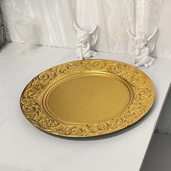 外国貿易の透明な結婚式のホテルのパーティーの塗装の工芸の装飾のプラスチックの深い果物の皿の金のキラキラの大きい果物の皿の円形