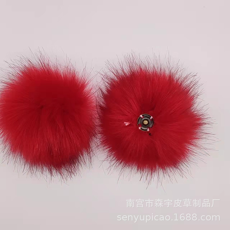 Bola de piel de zorro Bola de piel artificial imitación zorro mapache Bola de piel ropa zapatos y sombreros Accesorios de bola de piel fábrica al por mayor