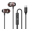 Digital metal headphones, earplugs, suitable for import, new collection, 3.5mm