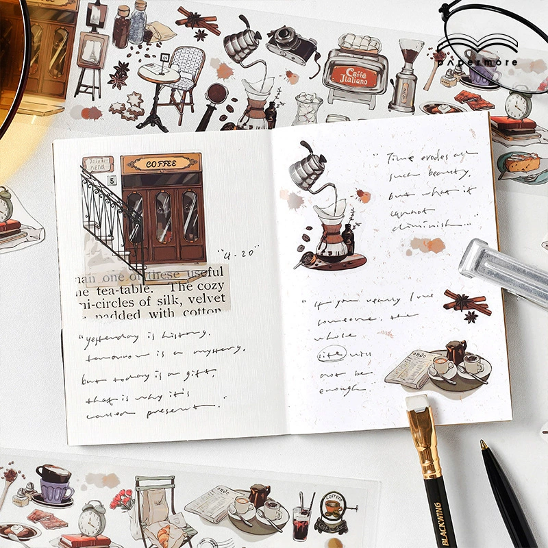 Papermore PET длинная лента эскиз путешественник дневник серия креативный ручной рисунок DIY декоративная публикация 4 модели
