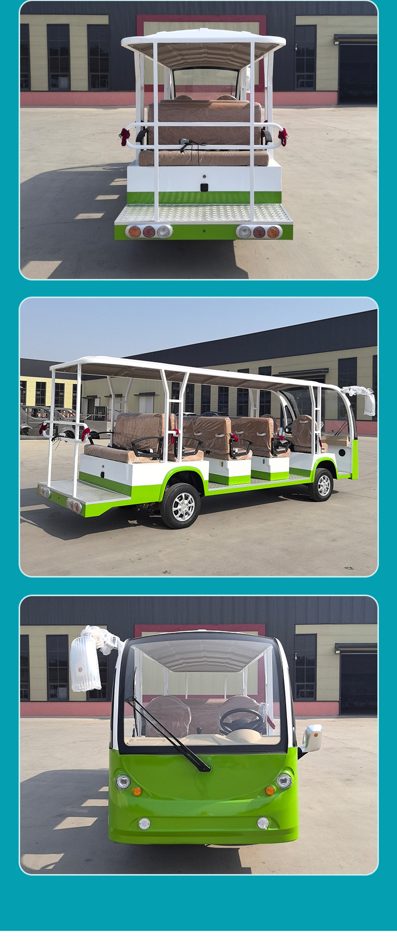Customized Electric Sightseeing Vehicles for Tourist Areas, School Tours, and Park Patrols, 11-Seater and 14-Seater Electric Sightseeing Vehicles