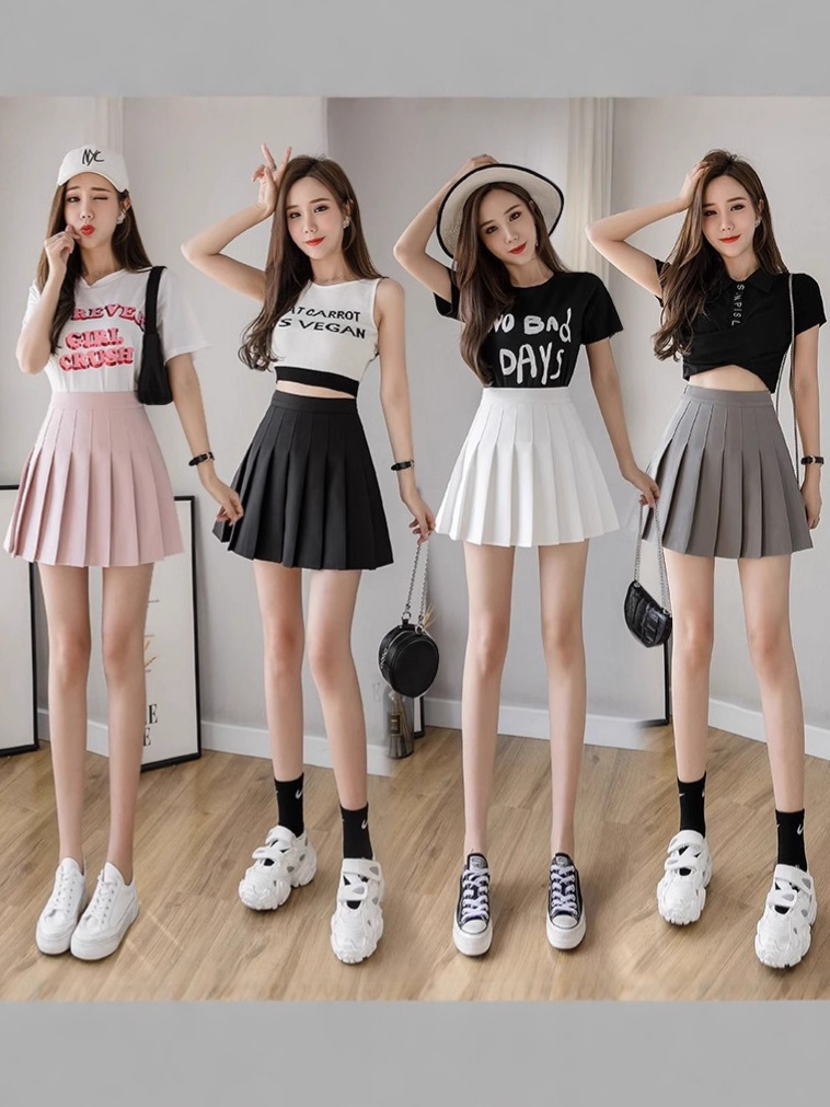 (Cross-border trading), summer pleated skirt, mini-skirt, Amazon, high waist