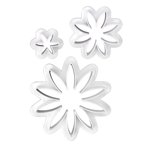 Creative new product fondant cake diy baking equipment baking tool set 3pcs chrysanthemum plastic cookie cutter