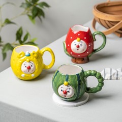 Cartoon Cute Fruit Girl Ceramic Cup Office Home Use Mug Student Water Cup Milk Breakfast Cup Cheese Cup