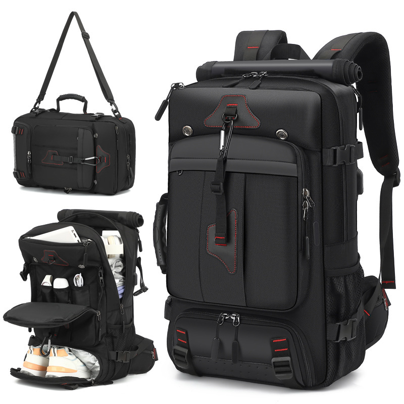 New Super Large Capacity Backpack Men's Outdoor Expanding Travel Boarding Backpack Travel Large 80 Liter Luggage Bag