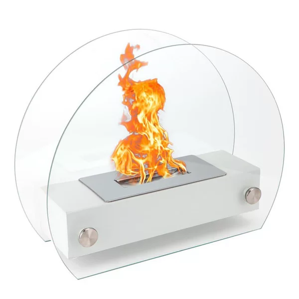 Real Flame Carbon-Free Desktop Alcohol Stove for Home Heating, Portable Fireplace, Eco-Friendly Decoration, Rectangular, Semi-Circular, Smokeless
