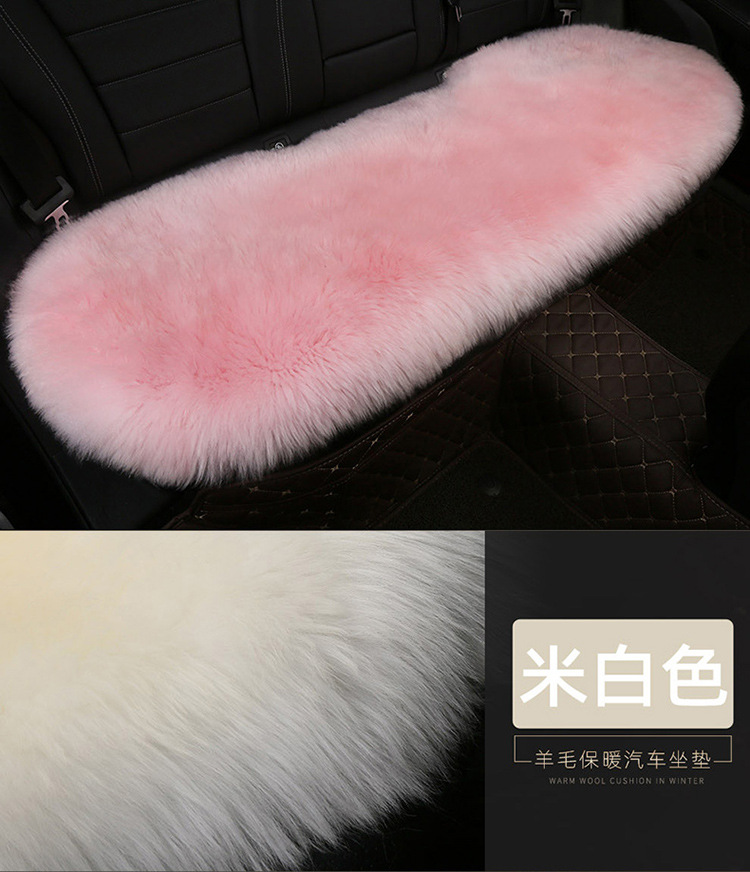 Car Winter Cushion Plush Cushion Three-piece Set Thickened Warm Fur Non-slip Integrated General Motors Cushion