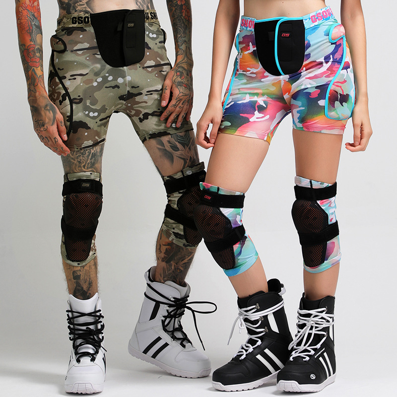 Ski Hip Pads,Anti-fall Pants For Men And Women,Single Board And Double Board Adult Inner Wear Equipment Set,Full Set Of Protective Gear,Roller Skating Knee Pads