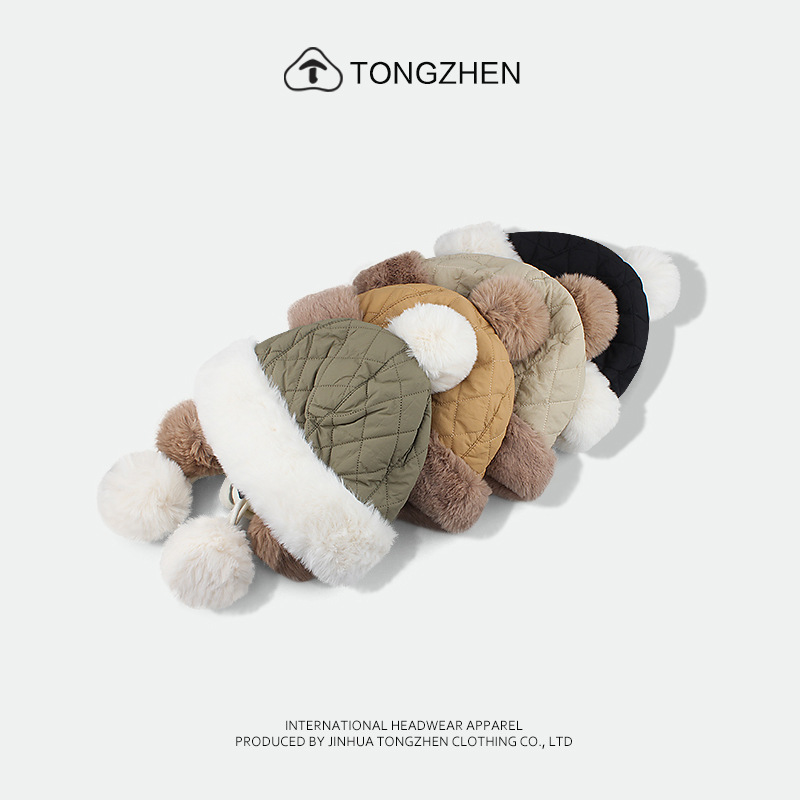 Wintermuts voor dames met donsvoering en warme pluche oorbescherming_voghion.com