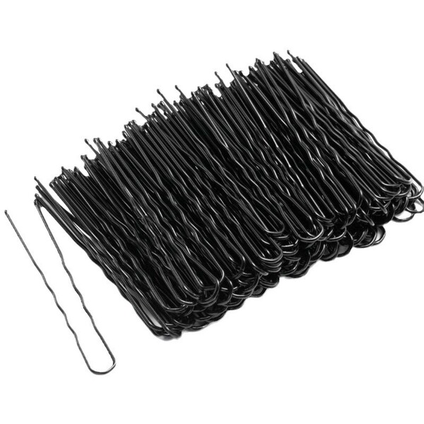The movie studio black U -shaped clipplasia hair with a sloping pin
