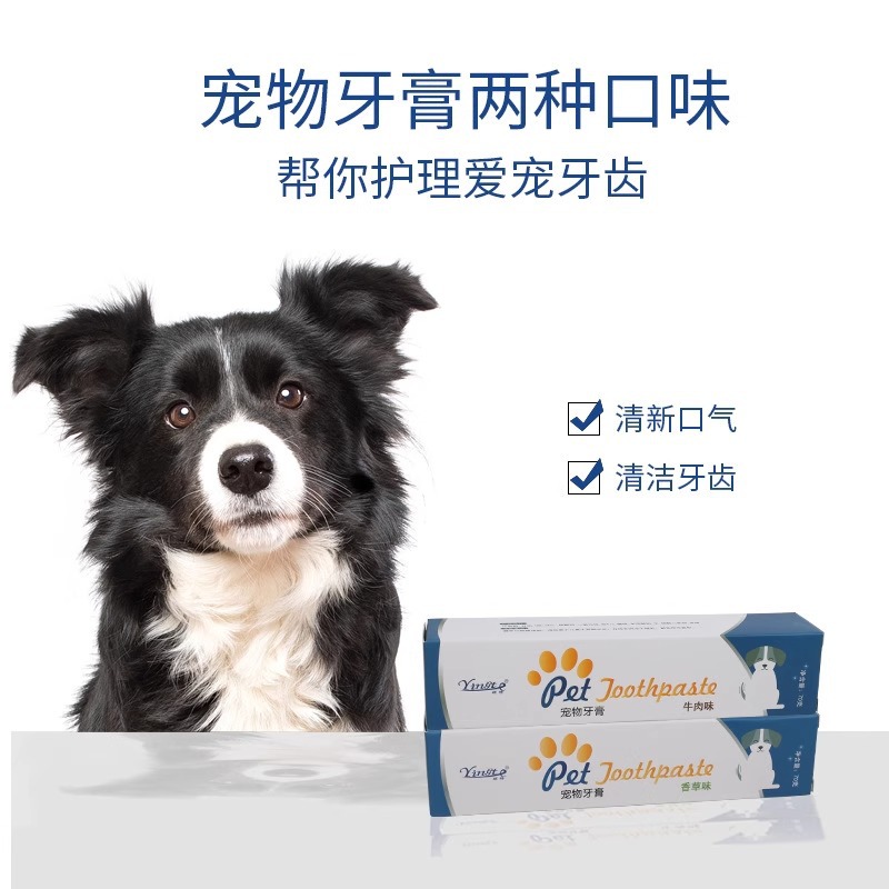 Набор для гигиены полости рта животных Yino Pet с пастой со вкусом говядины и мяты и щеткой