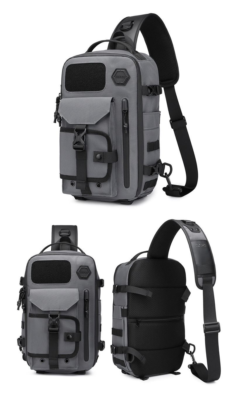 Taktesch Broschtbeutel fir Männer – Waasserdicht Crossbody-Broschtbeutel fir Outdoor-Sling fir Sport, Reesen a Multifunktionsgebrauch_voghion.com