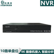 网络硬盘录像机4K高清数字监控主机10路输入嵌入式智能报警NVR录