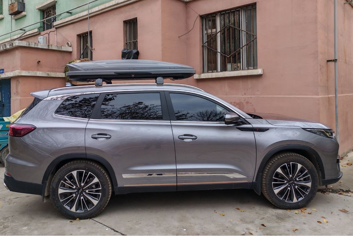 Suitable for Aito M7M9 Car Roof Luggage Box, Car-Mounted Carbon Fiber Pattern Travel Box Rack, Roof Rack