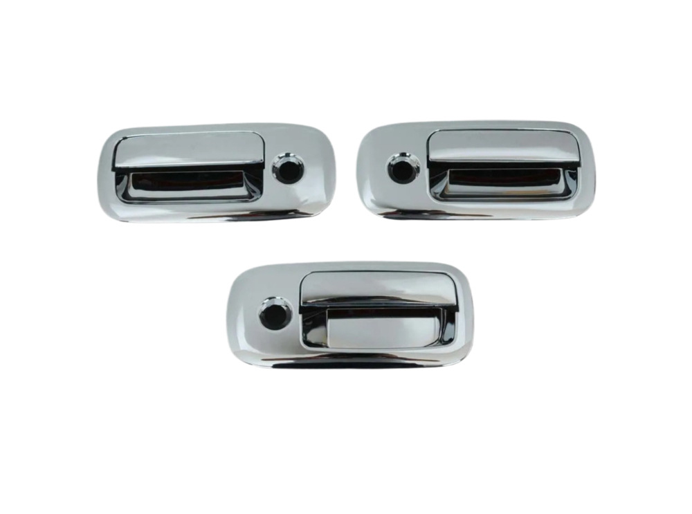 Suitable for Chevy Express 03-15 Gmc Savana 3-Door Chrome Door Handle Cover with Keyhole