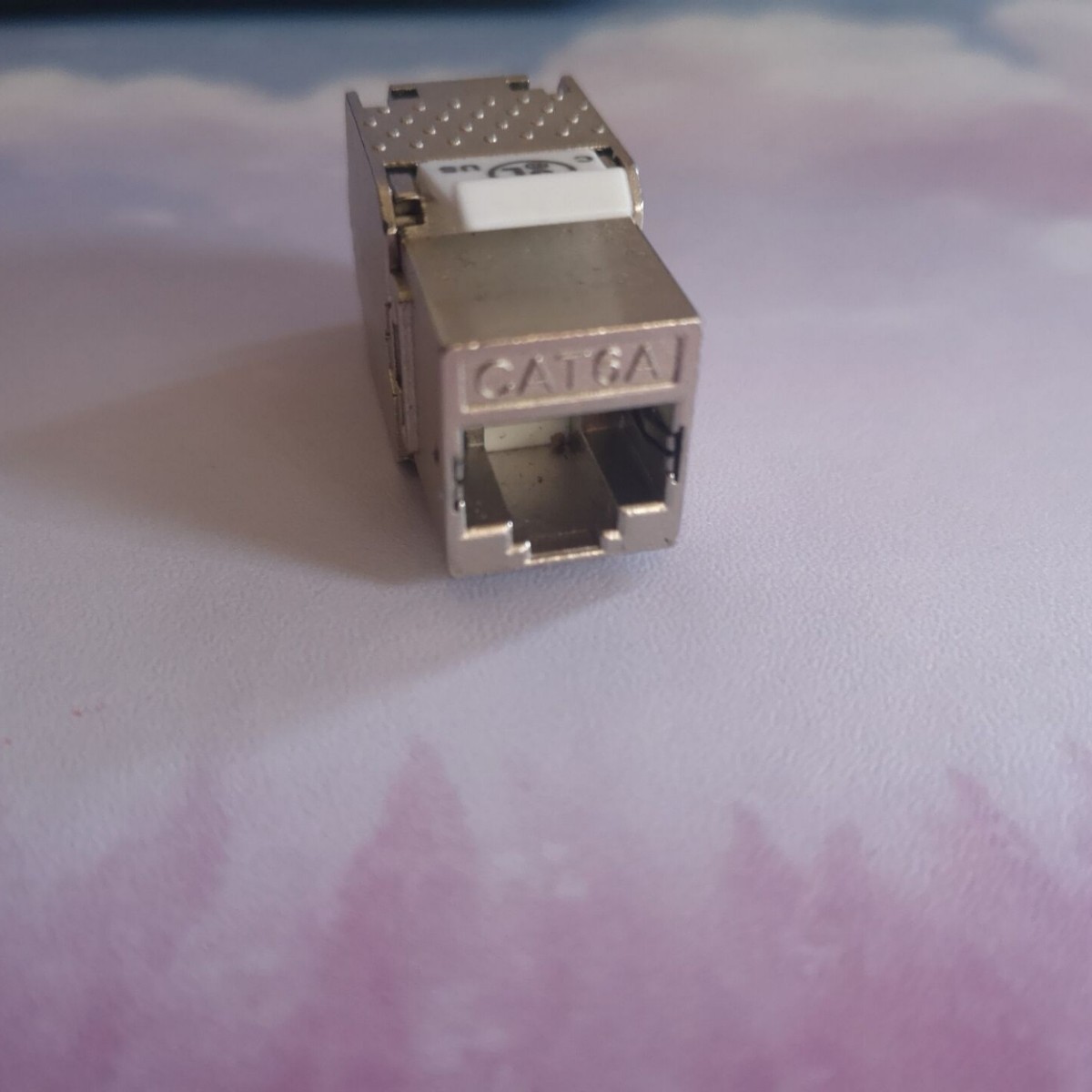 超六类屏蔽模块 RJ456A锌合金外壳万兆网络模块 屏蔽面板插座