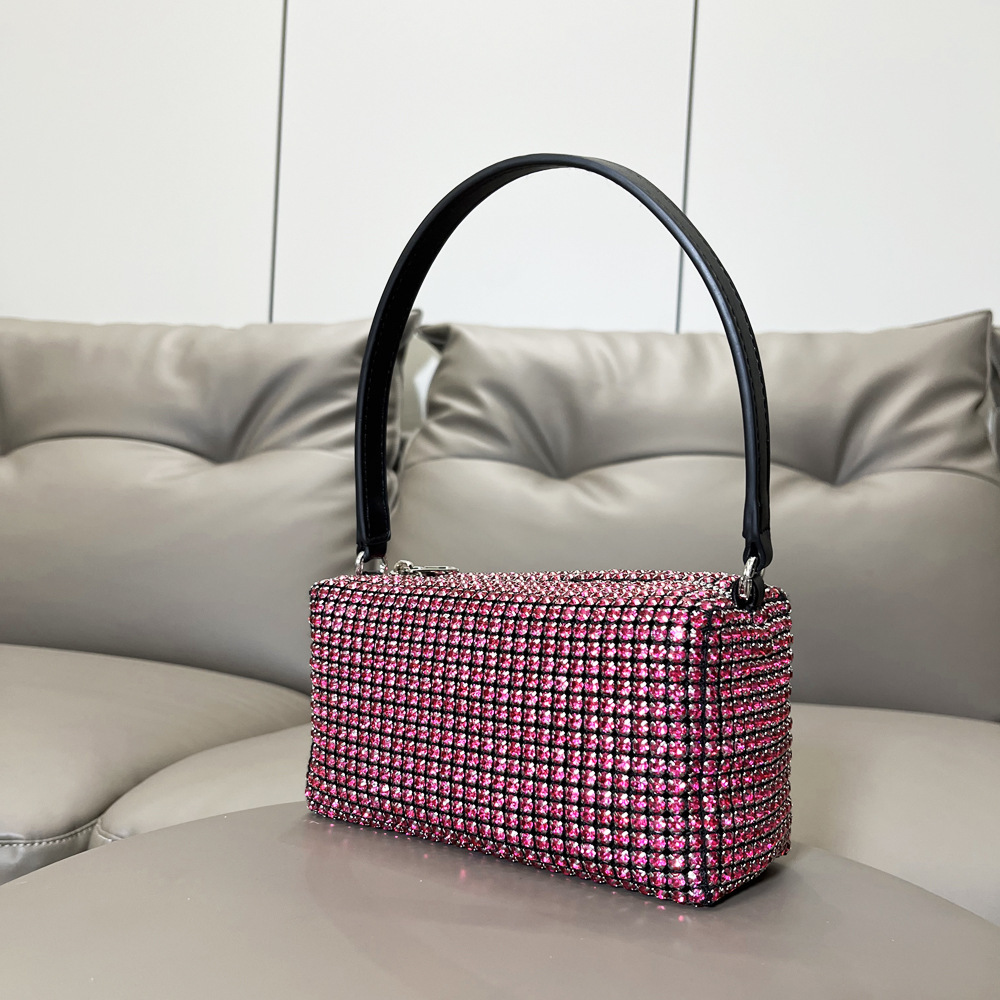 Borsa da donna transfrontaliera piena di diamanti borsa a tracolla borsa a tracolla con strass lucidi borsa da donna fatta a mano borsa da donna con diamanti_voghion.com