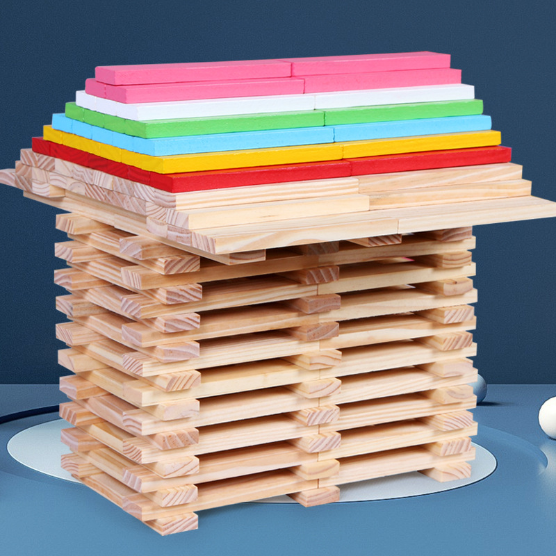 Arquímedes de madera para niños hechos a mano modelo de construcción de bloques de madera para jardín de infantes para construir juguetes apilados de materiales