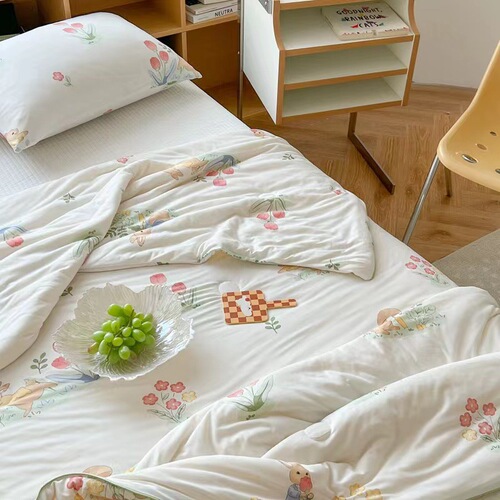 ins soft type A mother and baby grade milk silk knitted summer cool quilt summer machine washable summer thin quilt summer quilt air-conditioned quilt