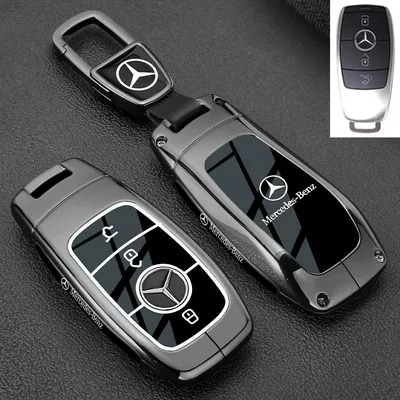 Buckle, Car key bag - vinyl-benz-a-model-piano-black-car-logo-trapezoidal-buckle