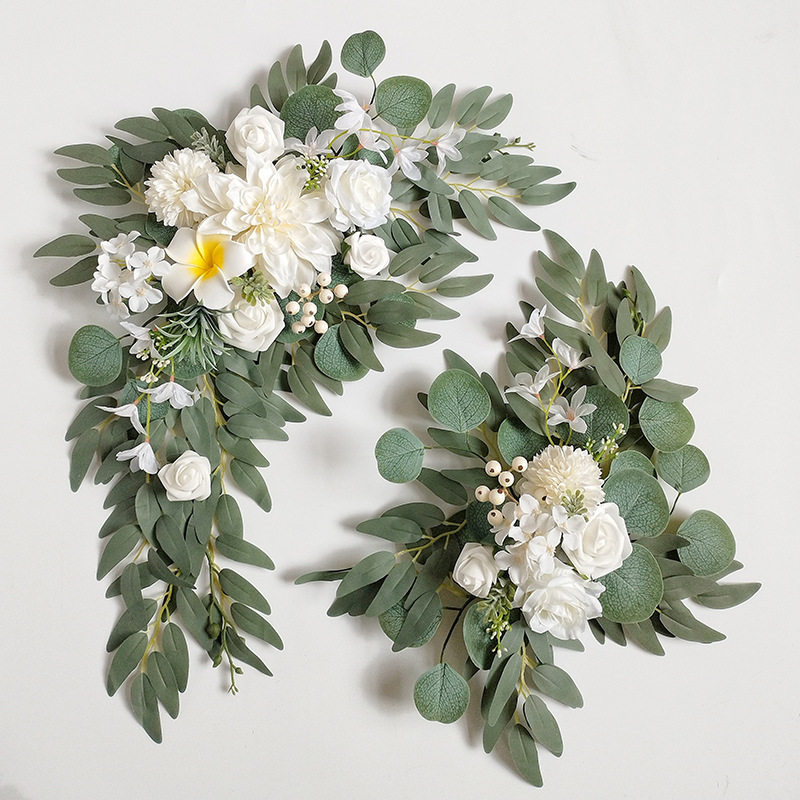 Venta caliente transfronteriza boda flor artificial Bienvenido flor signo flor Mesa flor fotografía decoración boda suministros fábrica al por mayor