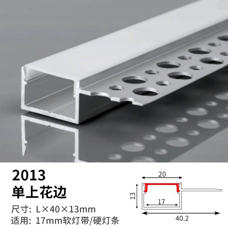 incrustado tipo LED lineal línea de línea línea de ángulo de aluminio hueco de aluminio hueco de lámpara de sala de estar tira de lámpara de aluminio hueco de aluminio