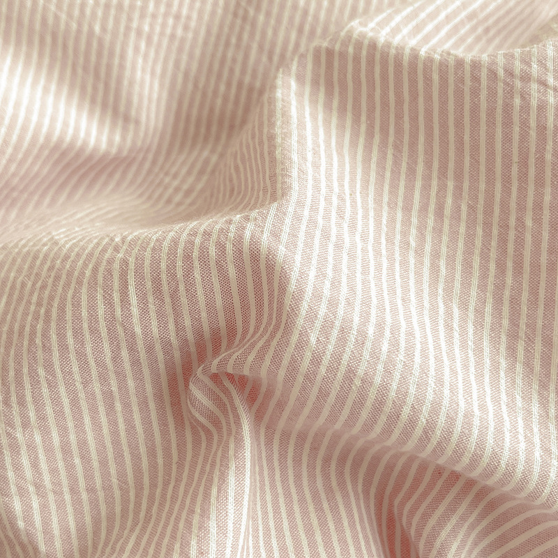 Nordic Striped Pure Cotton Bedding Set Four Piece Washed Bed Sheet_voghion.com